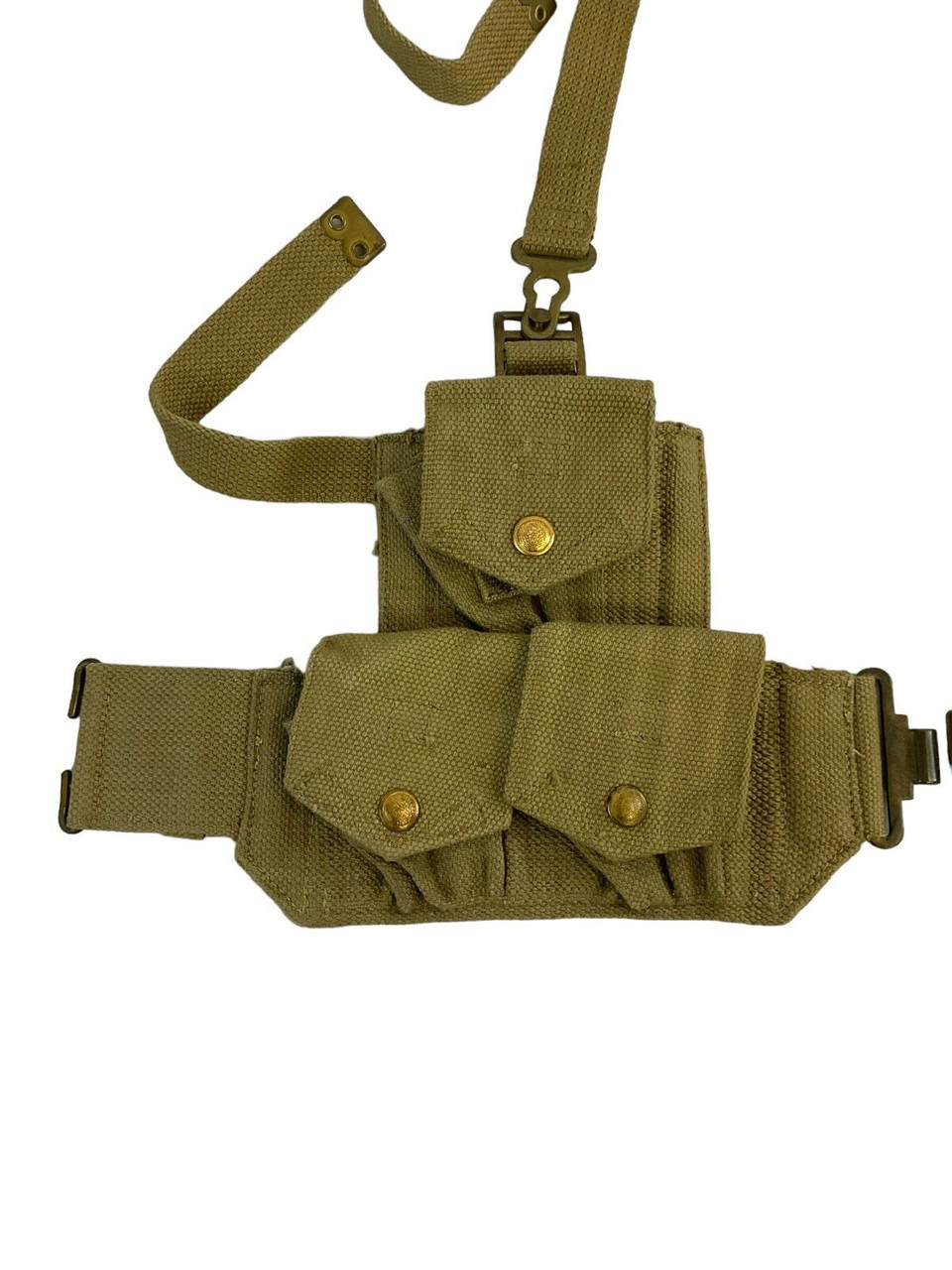WW2 British Army P37 1940 Ptn Armoured Corps Ammo Pouches Pair with Straps RARE WW2 British Army P37 1940 Ptn Armoured Corps Ammo Pouches Pair with Straps RARE
