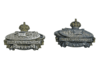 WW1 Canadian CEF 1st Tank Battalion Officers Collars Pair