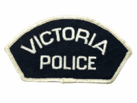 Canadian Victoria British Columbia White Edge Police Patch Canadian Victoria British Columbia White Edge Police Patch