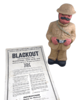 WW2 Canadian HOME FRONT Black Out Instructions & Chocolate Box Figure Bob