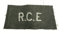 WW2 Royal Canadian Engineers RCE Slip On Shoulder Insignia Single