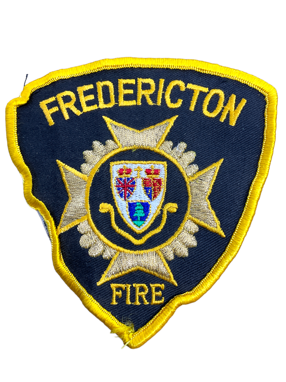 Canadian Fredericton New Brunswick Fire Department Yellow Edge Patch Canadian Fredericton New Brunswick Fire Department Yellow Edge Patch