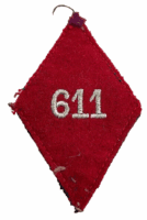 WW2 French France 611th Collar Badge Insignia Single