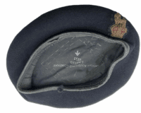 British Colonel Badged Black Beret Size 7 Lutton Knitting Company 1952 Dated British Colonel Badged Black Beret Size 7 Lutton Knitting Company 1952 Dated