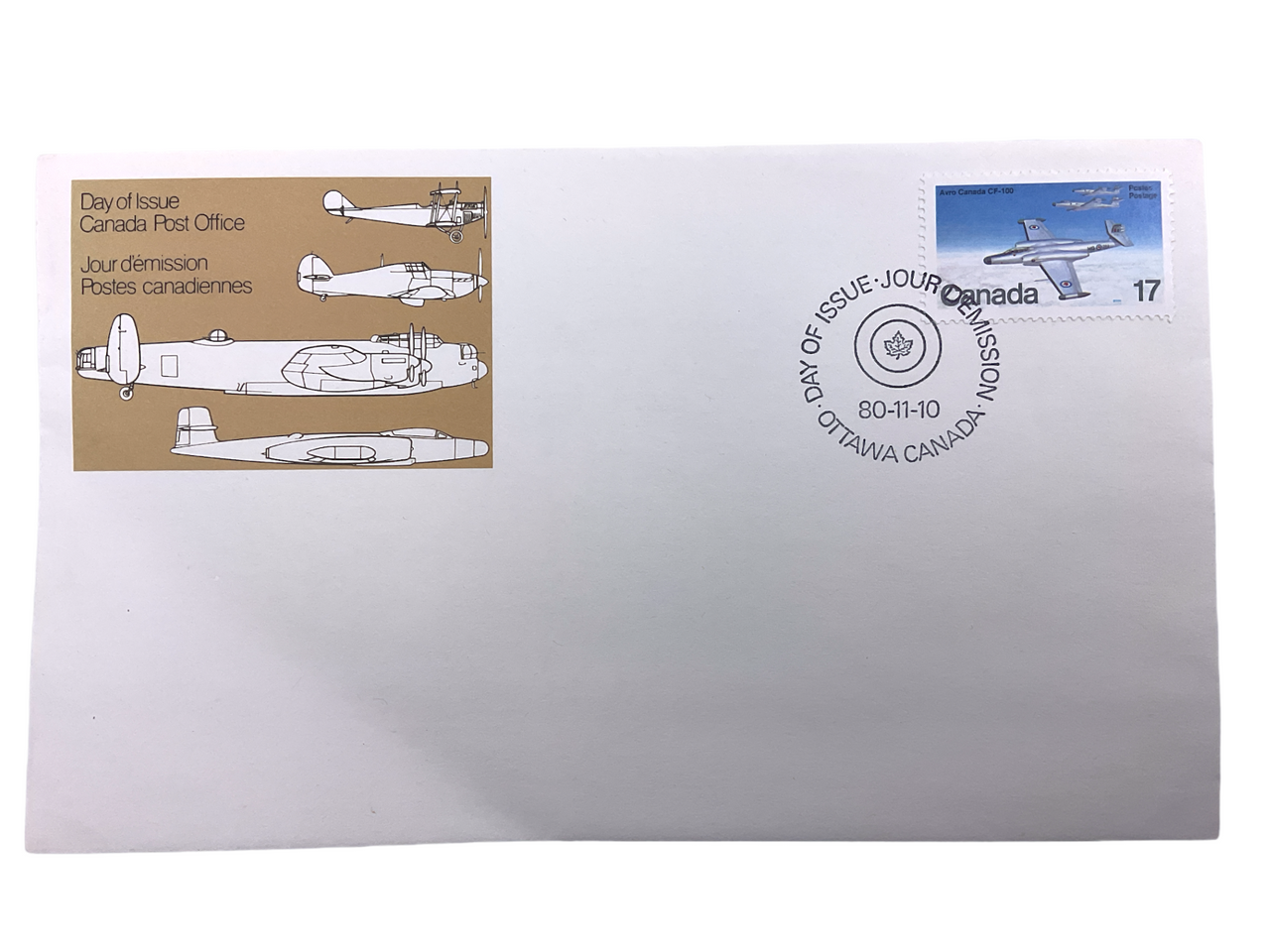 Canadian RCAF First Day Cover Stamp CF-100 17c Canadian RCAF First Day Cover Stamp CF-100 17c