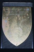 Post WW2 Canadian RCN HMCS Saguenay Bolt Gunnery Proficiency Plaque