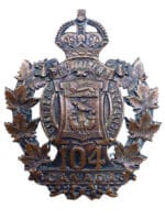 WW1 Canadian CEF 104th Battalion Cap Badge