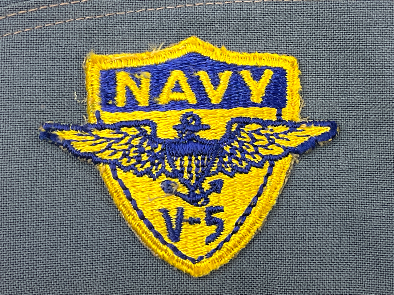 WW2 US USN V-5 Training Program Patched Garrison Wedge Cap WW2 US USN V-5 Training Program Patched Garrison Wedge Cap