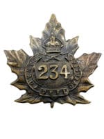 WW1 Canadian CEF 234th Battalion Cap Badge Insignia