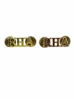 British Army Royal Horse Artillery RHA Staybrite Shoulder Titles Insignia