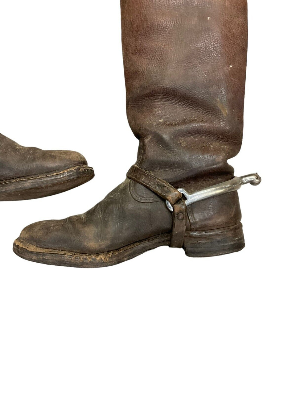 WW1 Canadian CEF Officers High Top Leather Boots with C Broad Arrowed Spurs WW1 Canadian CEF Officers High Top Leather Boots with C Broad Arrowed Spurs