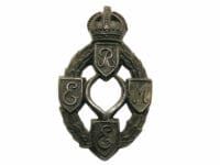 WW2 British Royal Electrical Mechanical Engineers REME Plastic Economy Cap Badge