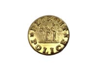 US Detroit Michigan Police Small Size Pocket Gilt Button US Detroit Michigan Police Small Size Pocket Gilt Button