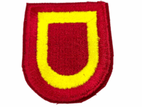 US Army Special Forces Airborne Beret Flash Red Yellow US Army Special Forces Airborne Beret Flash Red Yellow