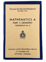 Canadian Legion Educational Services Math's A Geometry No4 SC Reference Book