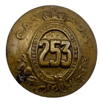 WW1 Canadian CEF 253rd Battalion No. Jacket Button WW1 Canadian CEF 253rd Battalion No. Jacket Button
