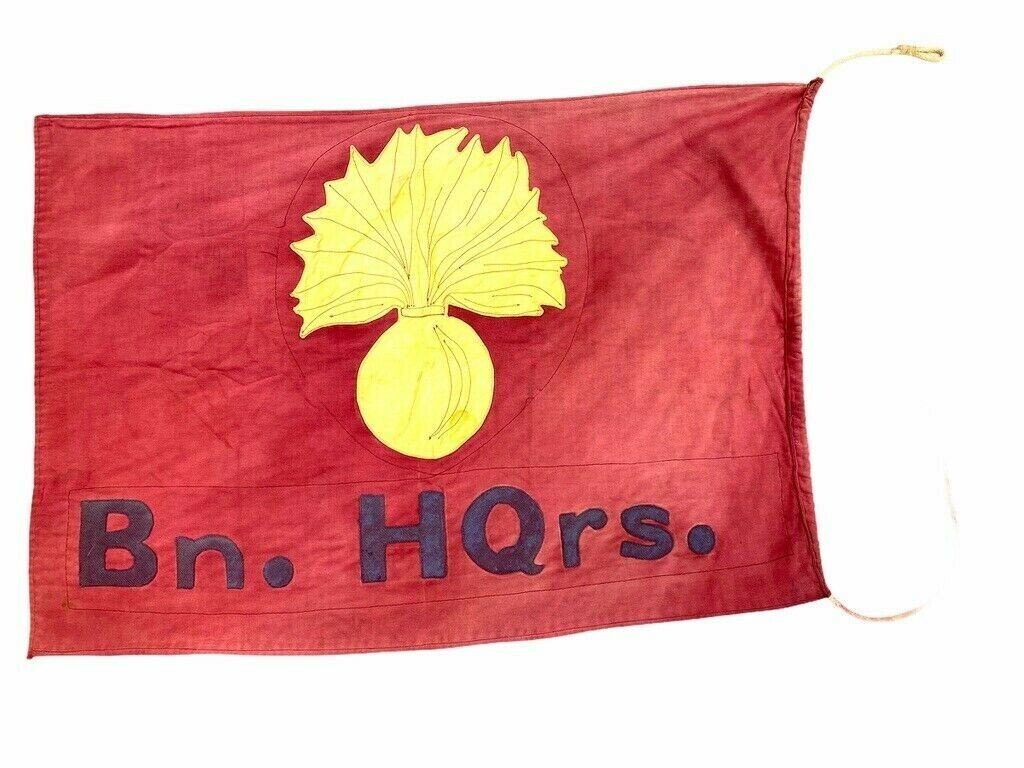 WW1 WW2 British Canadian Guards Battalion Headquarters Unit Flag WW1 WW2 British Canadian Guards Battalion Headquarters Unit Flag