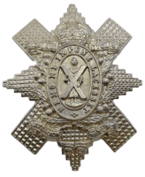 WW1 British Highland Cyclists Battalion Territorial Force Black Watch Cap Badge
