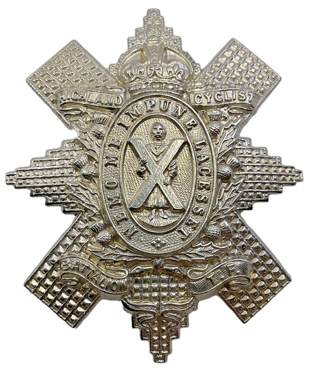 WW1 British Highland Cyclists Battalion Territorial Force Black Watch Cap Badge WW1 British Highland Cyclists Battalion Territorial Force Black Watch Cap Badge