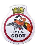 Canadian Navy RCN HMCS Grou Reunion Patch Ships Crest