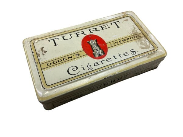 military tobacco tin WW2 Canadian British Turret Cigarette Ration Tin EMPTY 5.5 x 3 x 1 Inch