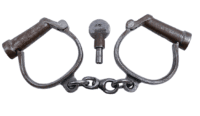 Victorian British Canadian Police HIATT Hand Cuffs & Key