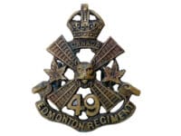 WW1 Canadian CEF 49th Battalion Collar Insignia Single