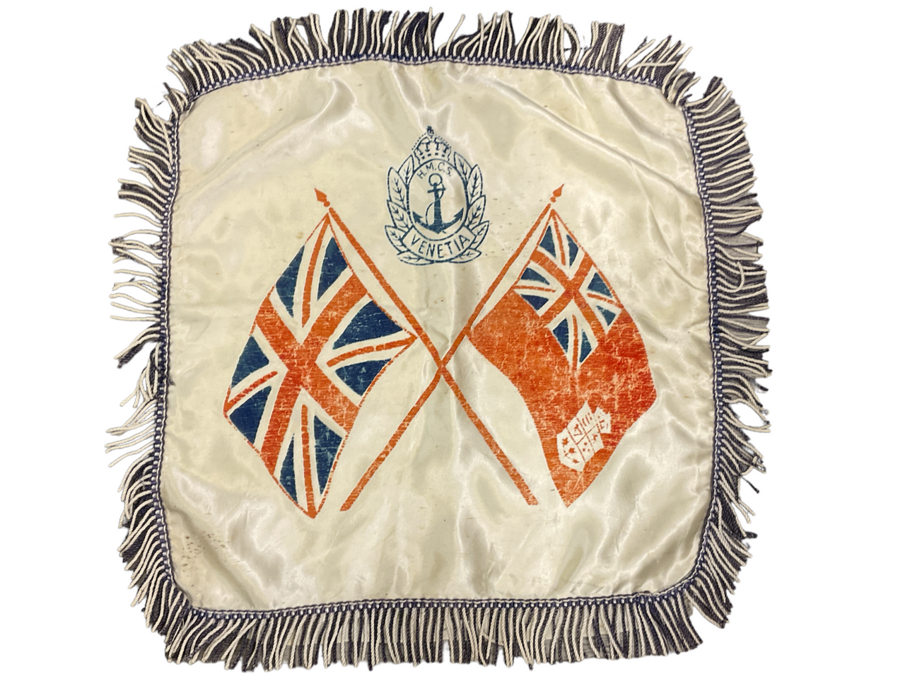 WW2 Canadian RCN Navy HMCS Venetia Sweetheart Pillow WW2 Canadian RCN Navy HMCS Venetia Sweetheart Pillow