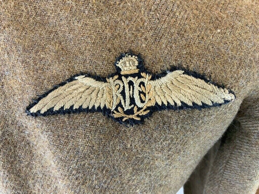 WW1 Canadian RFC Officers Maternity Tunic with Sam Brown Trousers Hat Named WW1 Canadian RFC Officers Maternity Tunic with Sam Brown Trousers Hat Named