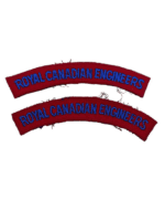 Royal Canadian Engineers RCE Shoulder Titles Insignia Pair