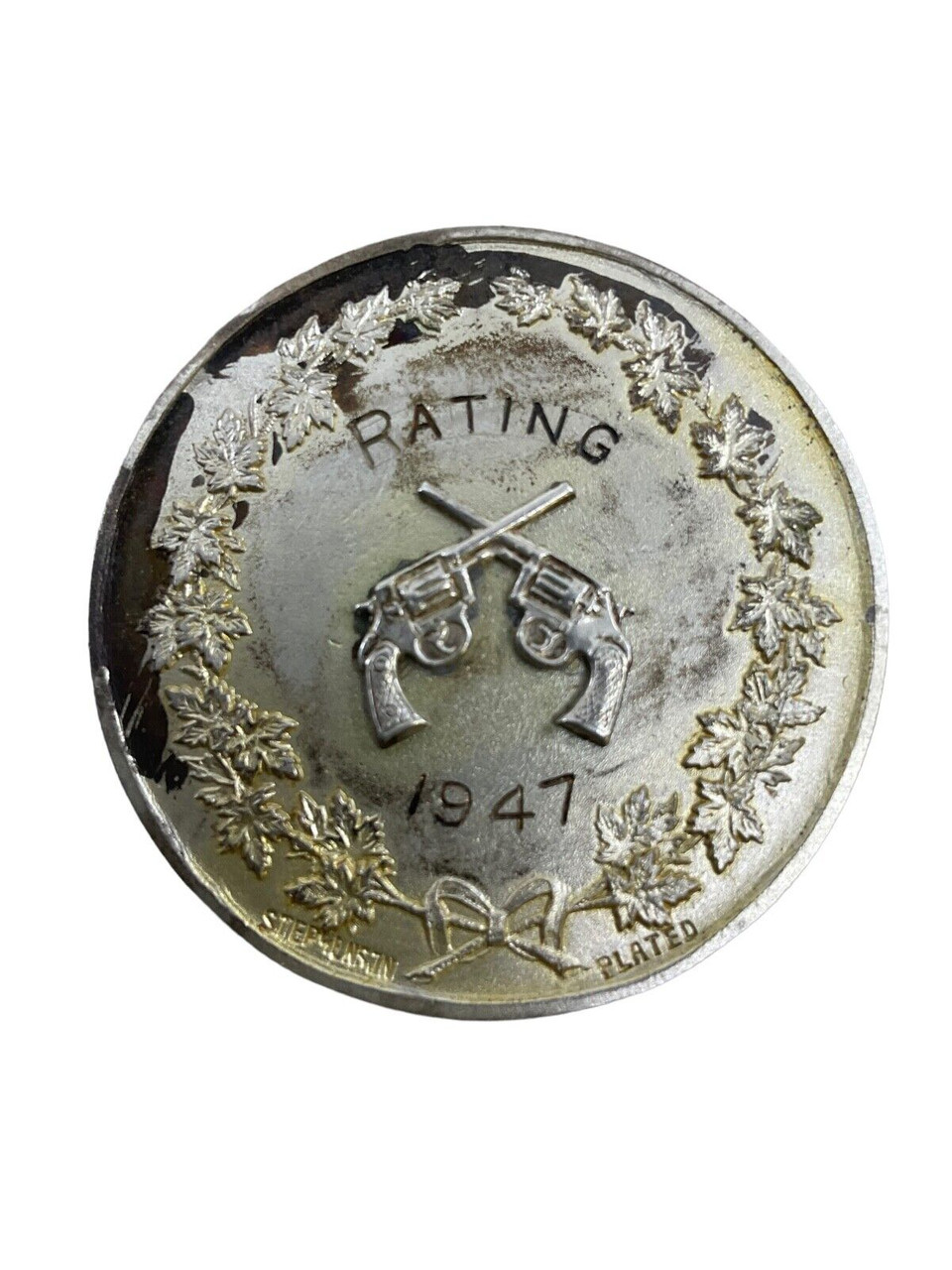 Canadian Province Of Quebec Rifle Association 1947 Pistol Silver Rating Medal Canadian Province Of Quebec Rifle Association 1947 Pistol Silver Rating Medal