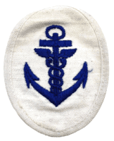 WW2 German Kriegsmarine White Backed Administrative NCO Sleeve Trade Patch