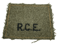 WW2 Royal Canadian Engineers RCE Shoulder Title Slip On Single