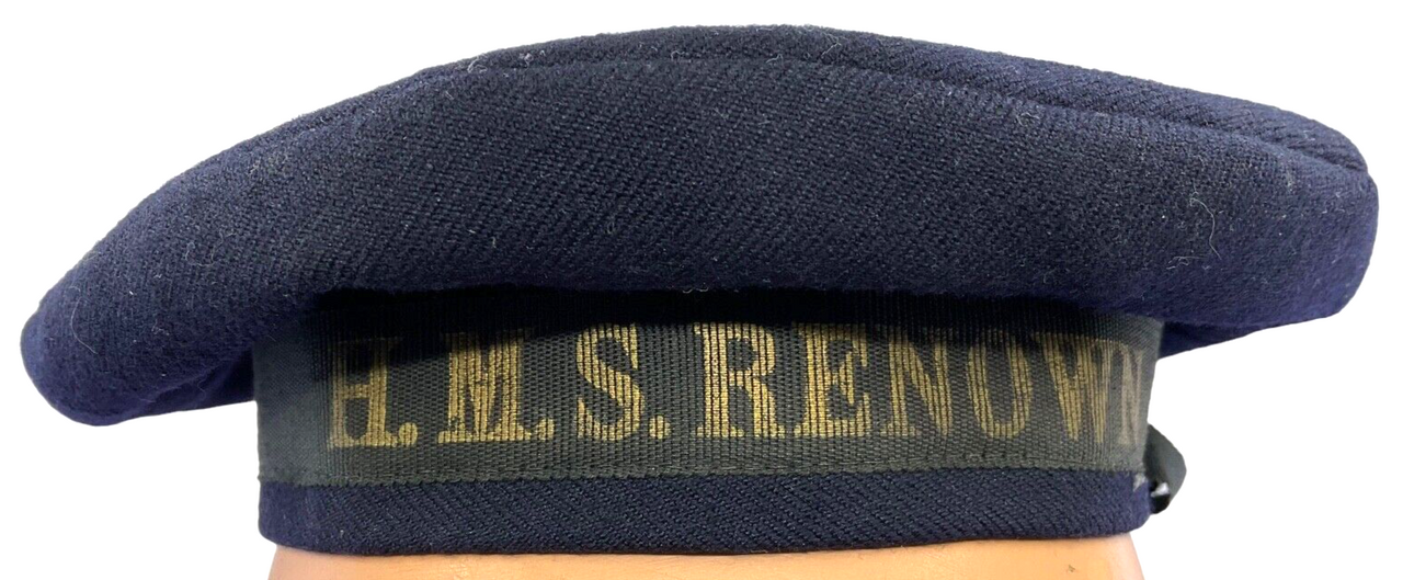 WW1 British Royal Navy HMS Renown Ratings Blue Wool Cap WW1 British Royal Navy HMS Renown Ratings Blue Wool Cap