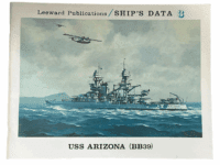 WW2 US Navy USS Arizona BB-39 Soft Cover Reference Book WW2 US Navy USS Arizona BB-39 Soft Cover Reference Book