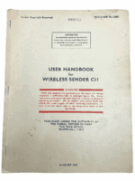 Canadian User Handbook Wireless Sender C11 Aug 1957 Soft Cover Reference Book Canadian User Handbook Wireless Sender C11 Aug 1957 Soft Cover Reference Book