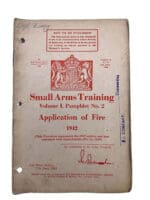 WW2 British Small Arms Training Application of Fire Manual SC Reference Book