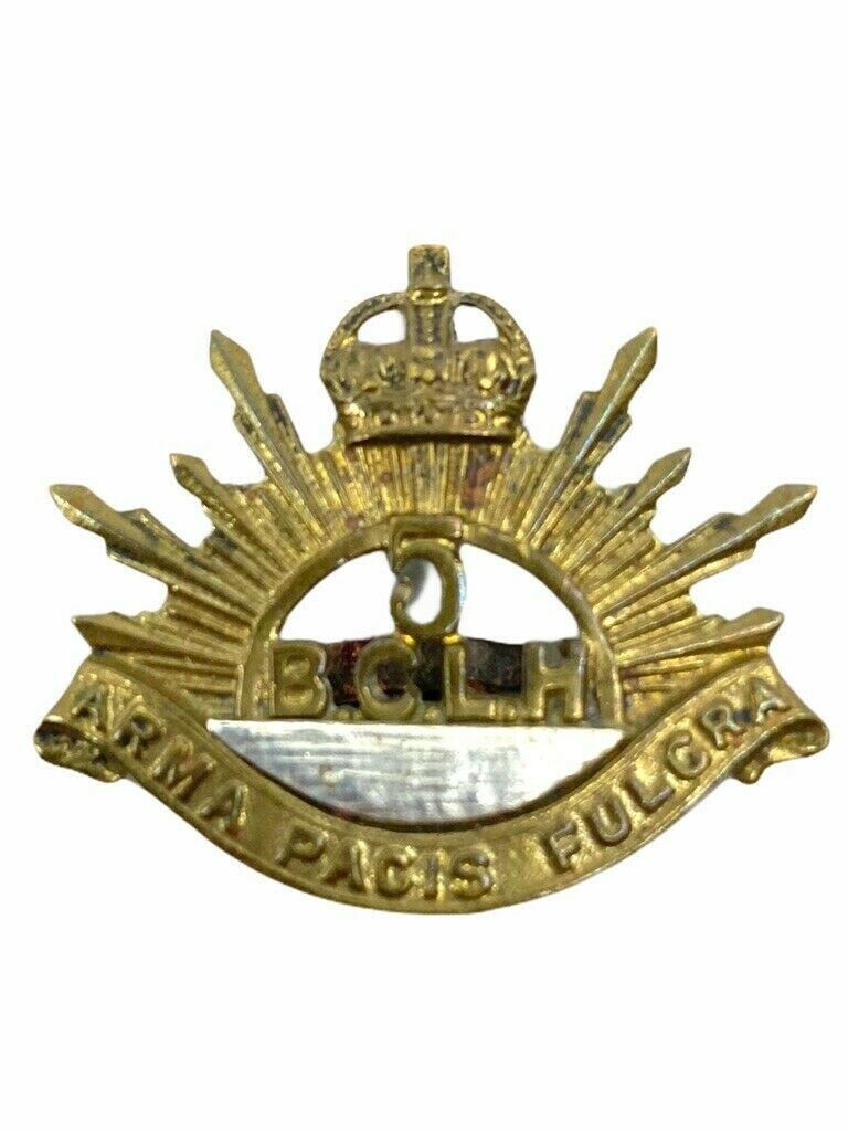 Pre WW1 Canadian 5th BC British Columbia Light Horse Officers Collar Single Pre WW1 Canadian 5th BC British Columbia Light Horse Officers Collar Single