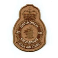 RCAF CAF Canadian 403 Squadron Heraldic Tan Desert Crest Patch