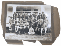 WW1 Era Canadian Officers Group Portrait Photograph Shooting Lodge 9 x 7 Inches