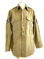 US USAAF Air Force Technical Sergeant Shirt With Insignia 14 Collar US USAAF Air Force Technical Sergeant Shirt With Insignia 14 Collar