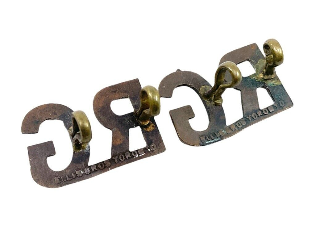 Canadian Royal Grenadiers RG Shoulder Titles Insignia Pair Canadian Royal Grenadiers RG Shoulder Titles Insignia Pair