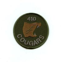 RCAF CAF Canadian 410 Cougars Squadron Circle OD Crest Patch