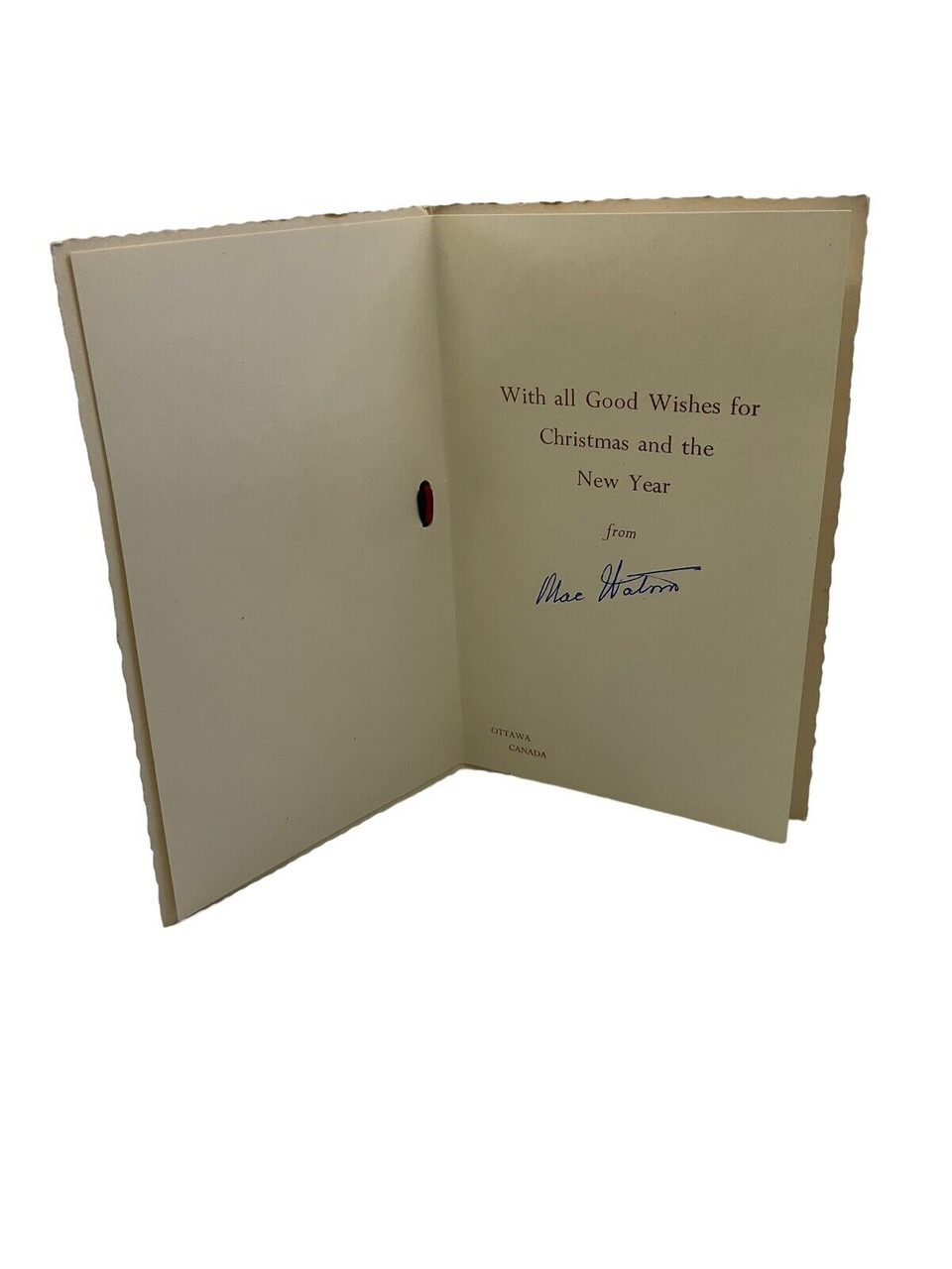 Canadian RCOC Ordnance Corps Ottawa Christmas Card Canadian RCOC Ordnance Corps Ottawa Christmas Card