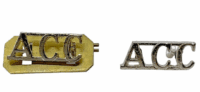 British Army Catering Corps ACC Staybright Shoulder Titles Insignia Pair