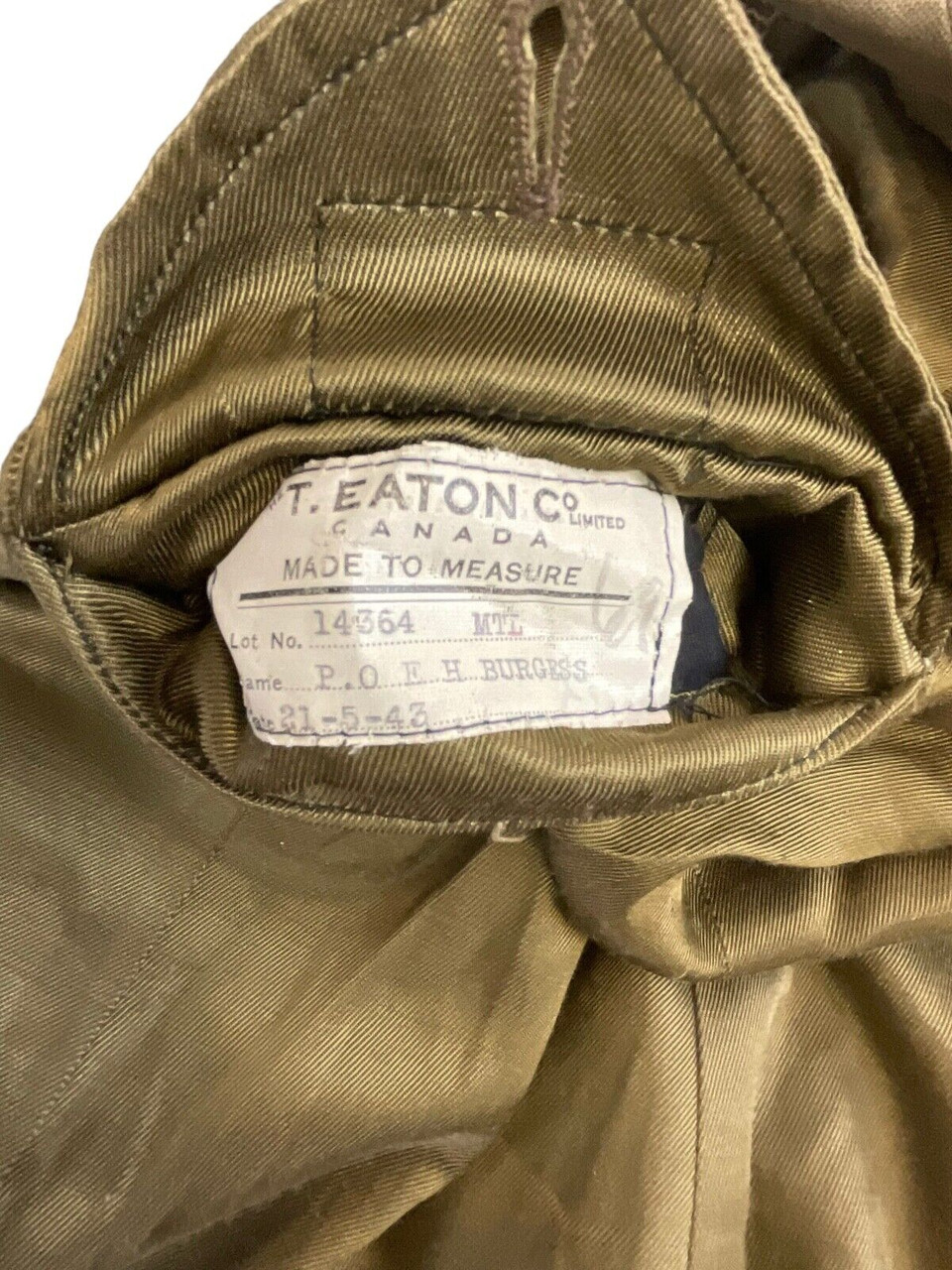 WW2 Canadian RCAF Navigator Officers Named TW Tropical Worsted 4 Pocket Jacket WW2 Canadian RCAF Navigator Officers Named TW Tropical Worsted 4 Pocket Jacket