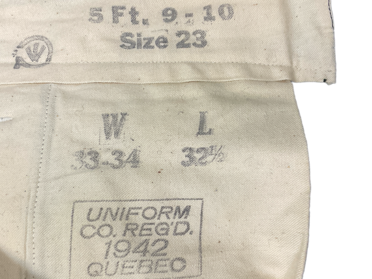 WW2 Canadian RCAF Service Working Dress Trousers Size 23 WW2 Canadian RCAF Service Working Dress Trousers Size 23