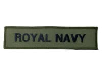 British RN Royal Navy OD Green Branch of Service Tag