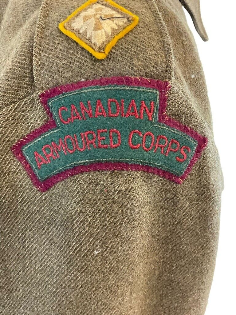 WW2 Canadian Armoured Corps Officers Battle Dress Jacket and Trousers WW2 Canadian Armoured Corps Officers Battle Dress Jacket and Trousers