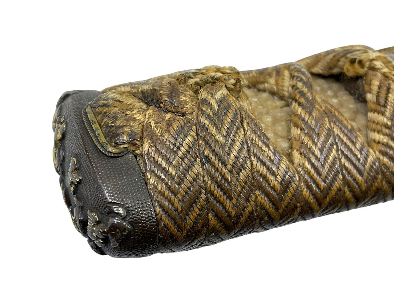 WW2 Imperial Japanese Sword Handle With Wrap & Minuki Length 6 Inches WW2 Imperial Japanese Sword Handle With Wrap & Minuki Length 6 Inches